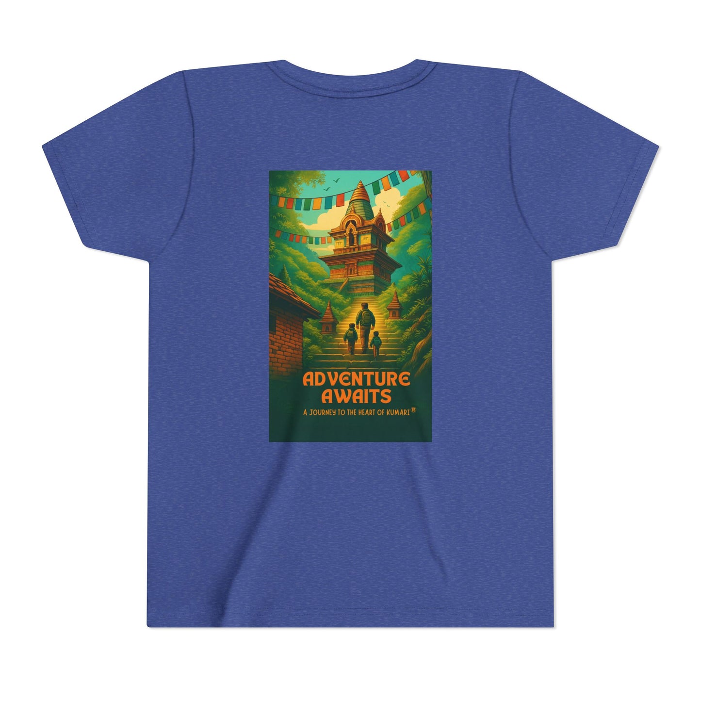 Adventure Awaits Youth Tee - Inspirational Short Sleeve Shirt for Outdoor Fun, Travel Gift, Comfortable Playwear, Summer Adventure, [...]