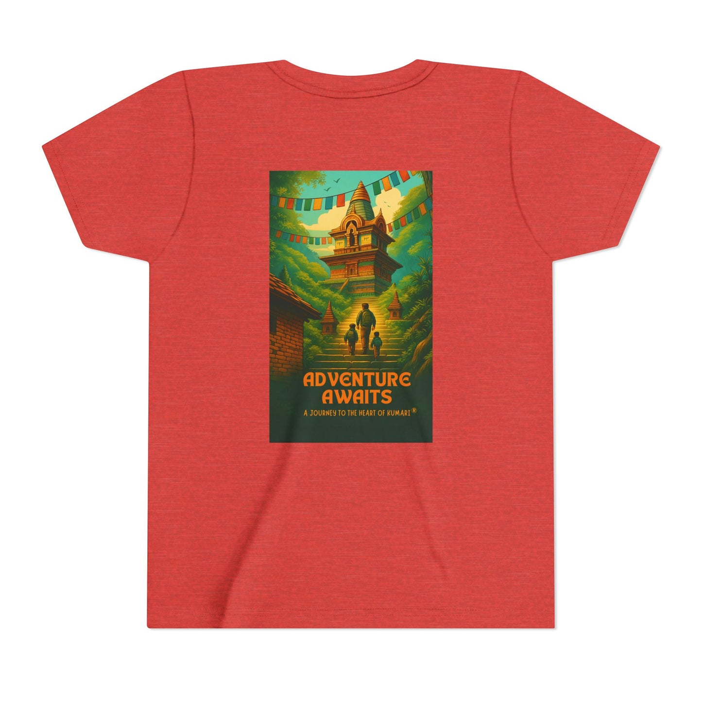 Adventure Awaits Youth Tee - Inspirational Short Sleeve Shirt for Outdoor Fun, Travel Gift, Comfortable Playwear, Summer Adventure, [...]