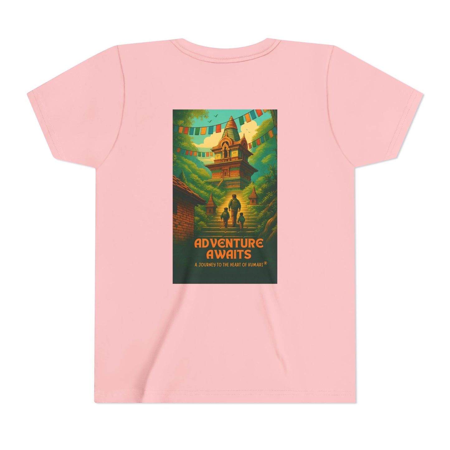 Adventure Awaits Youth Tee - Inspirational Short Sleeve Shirt for Outdoor Fun, Travel Gift, Comfortable Playwear, Summer Adventure, [...]