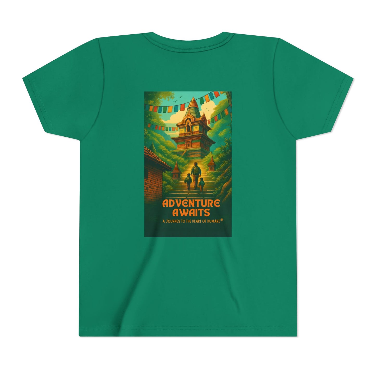 Adventure Awaits Youth Tee - Inspirational Short Sleeve Shirt for Outdoor Fun, Travel Gift, Comfortable Playwear, Summer Adventure, [...]
