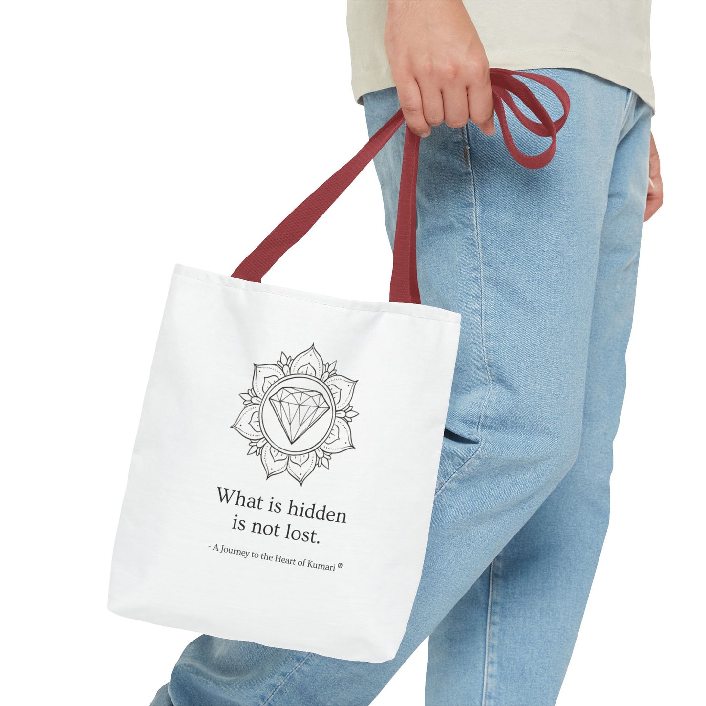 “What Is Hidden Is Not Lost” — Inspirational Tote Bag | Eco-Friendly Gift | Reusable Affirmation Bag