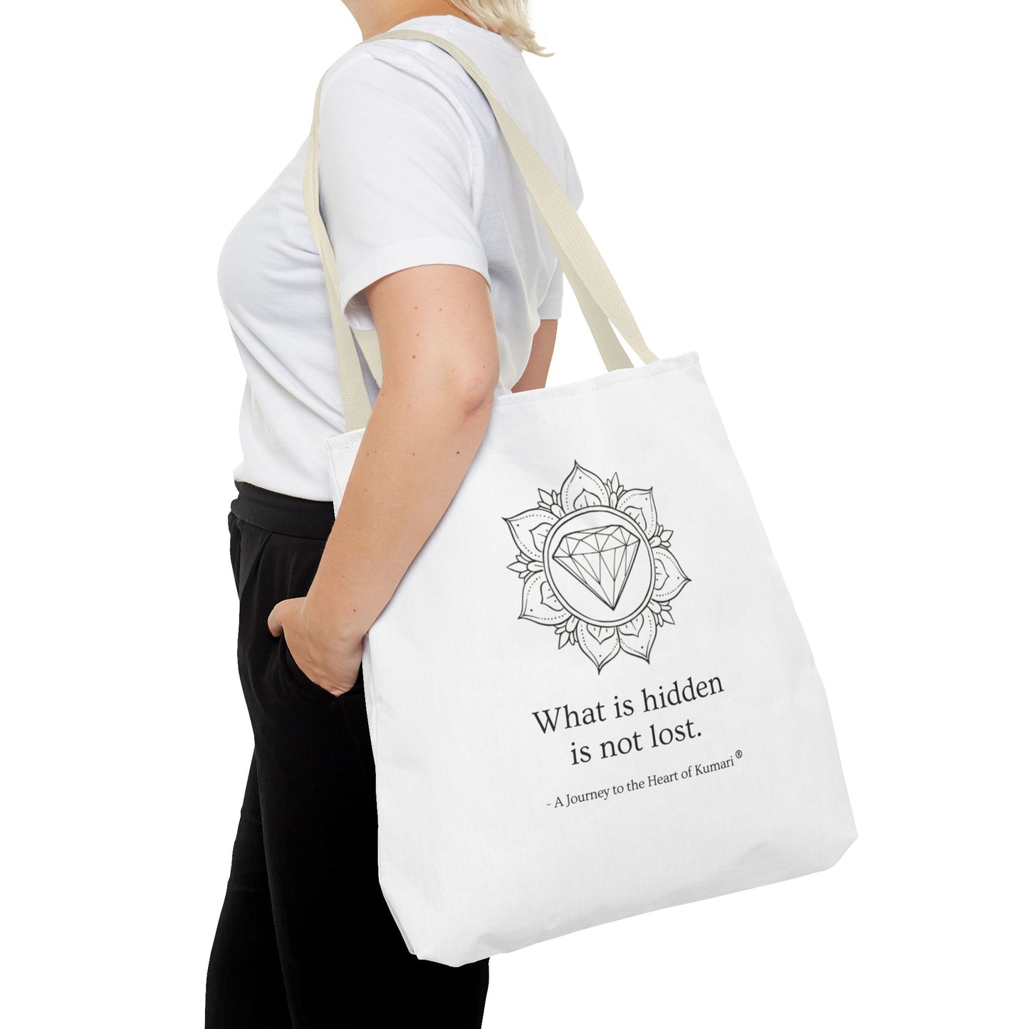 “What Is Hidden Is Not Lost” — Inspirational Tote Bag | Eco-Friendly Gift | Reusable Affirmation Bag