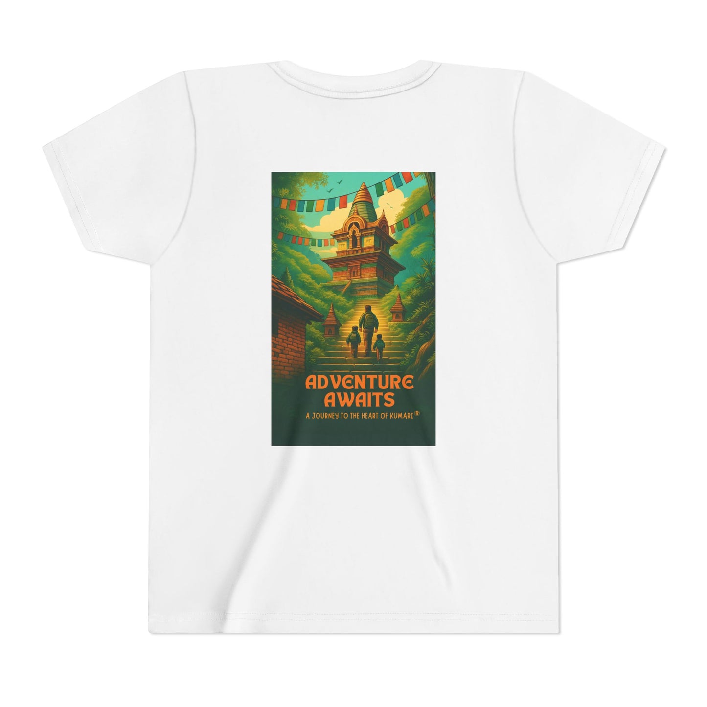 Adventure Awaits Youth Tee - Inspirational Short Sleeve Shirt for Outdoor Fun, Travel Gift, Comfortable Playwear, Summer Adventure, [...]