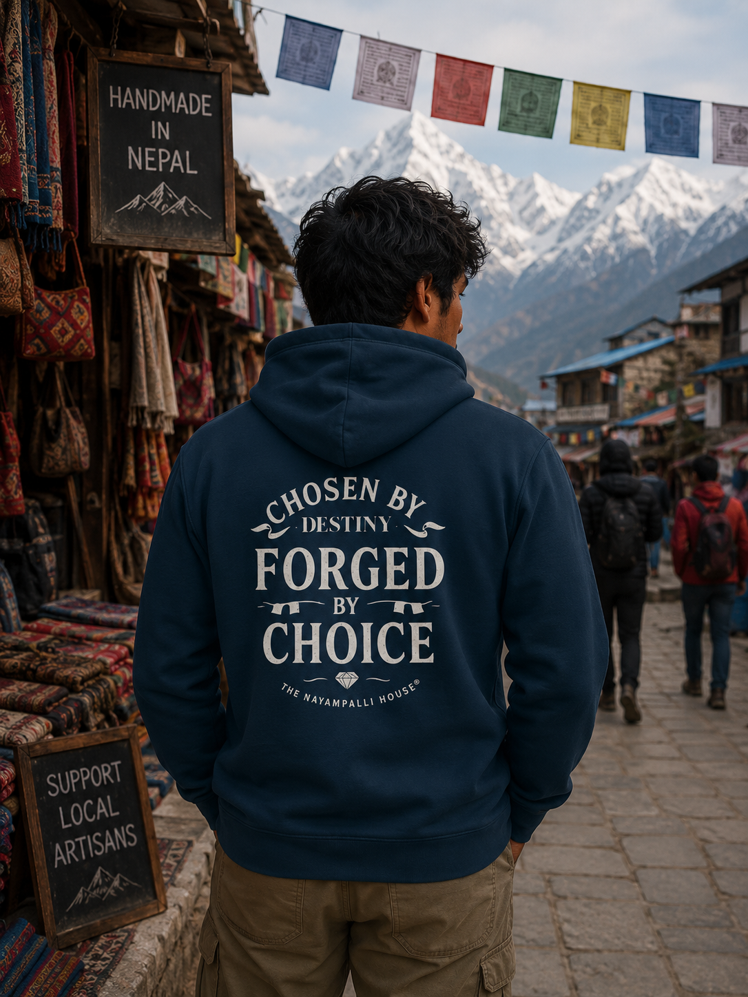 "Forged by Choice" Hoodie by Champion – Motivational Wear for the Journey Ahead | Durable, Comfortable, Timeless Sweatshirt by The Nayampalli House®