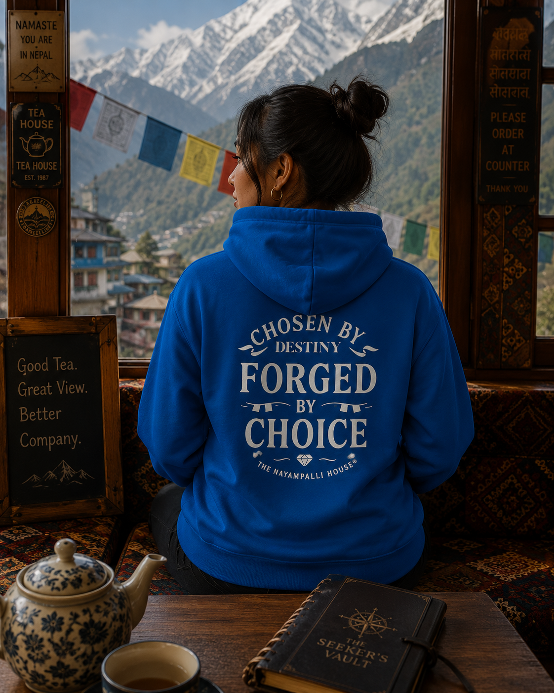 "Forged by Choice" Hoodie by Champion – Motivational Wear for the Journey Ahead | Durable, Comfortable, Timeless Sweatshirt by The Nayampalli House®