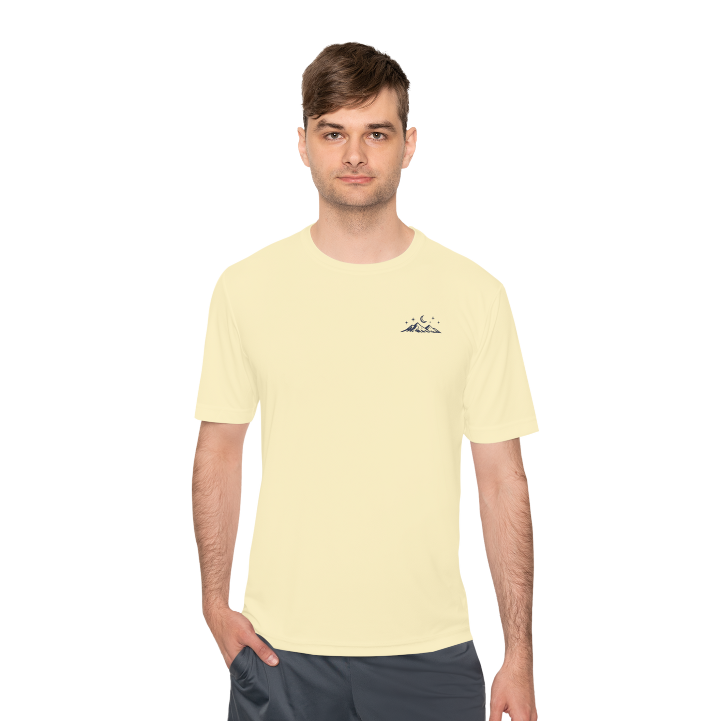 Somewhere Between Books and Mountains Unisex Quick-Dry Tee