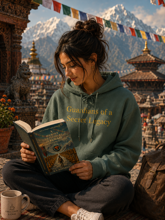 Hoodie — "Guardians of a Secret Legacy" Olive Pigment-Dyed Pullover