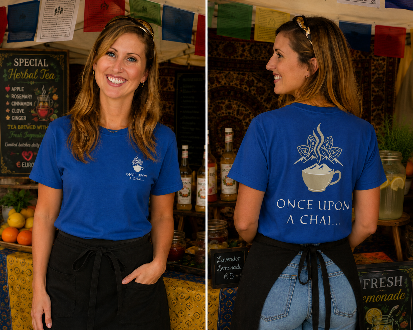 Once Upon a Chai Unisex Cotton Crew Tee