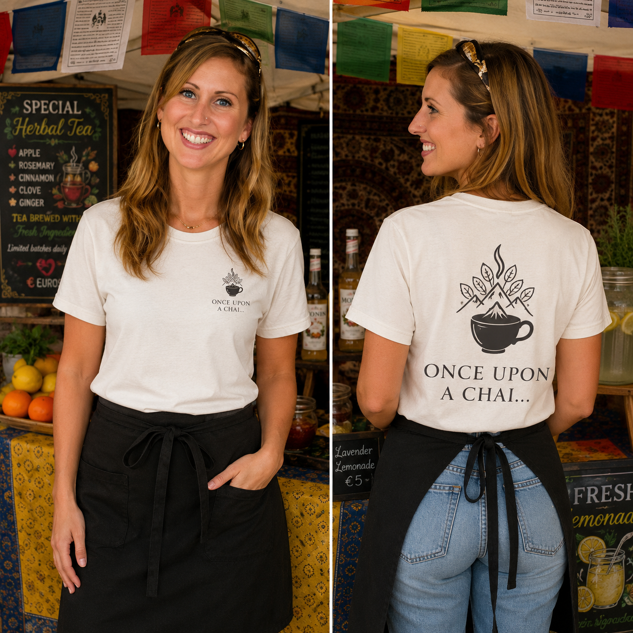 Once Upon a Chai Unisex Cotton Crew Tee