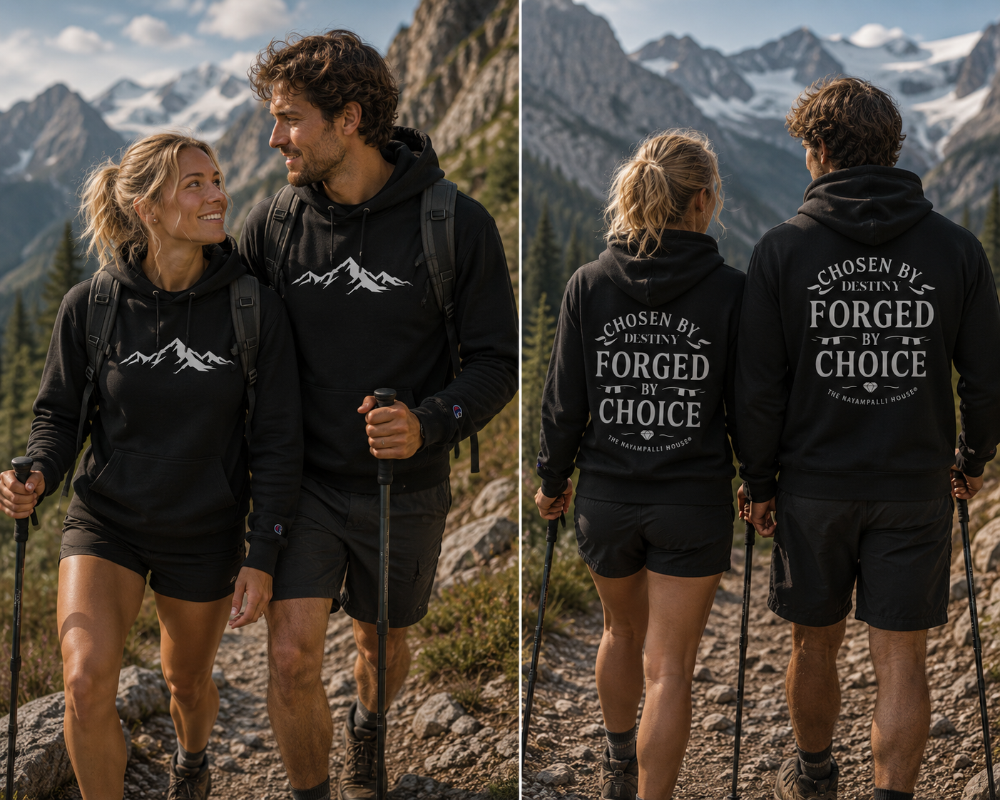 "Forged by Choice" Hoodie by Champion – Motivational Wear for the Journey Ahead | Durable, Comfortable, Timeless Sweatshirt by The Nayampalli House®