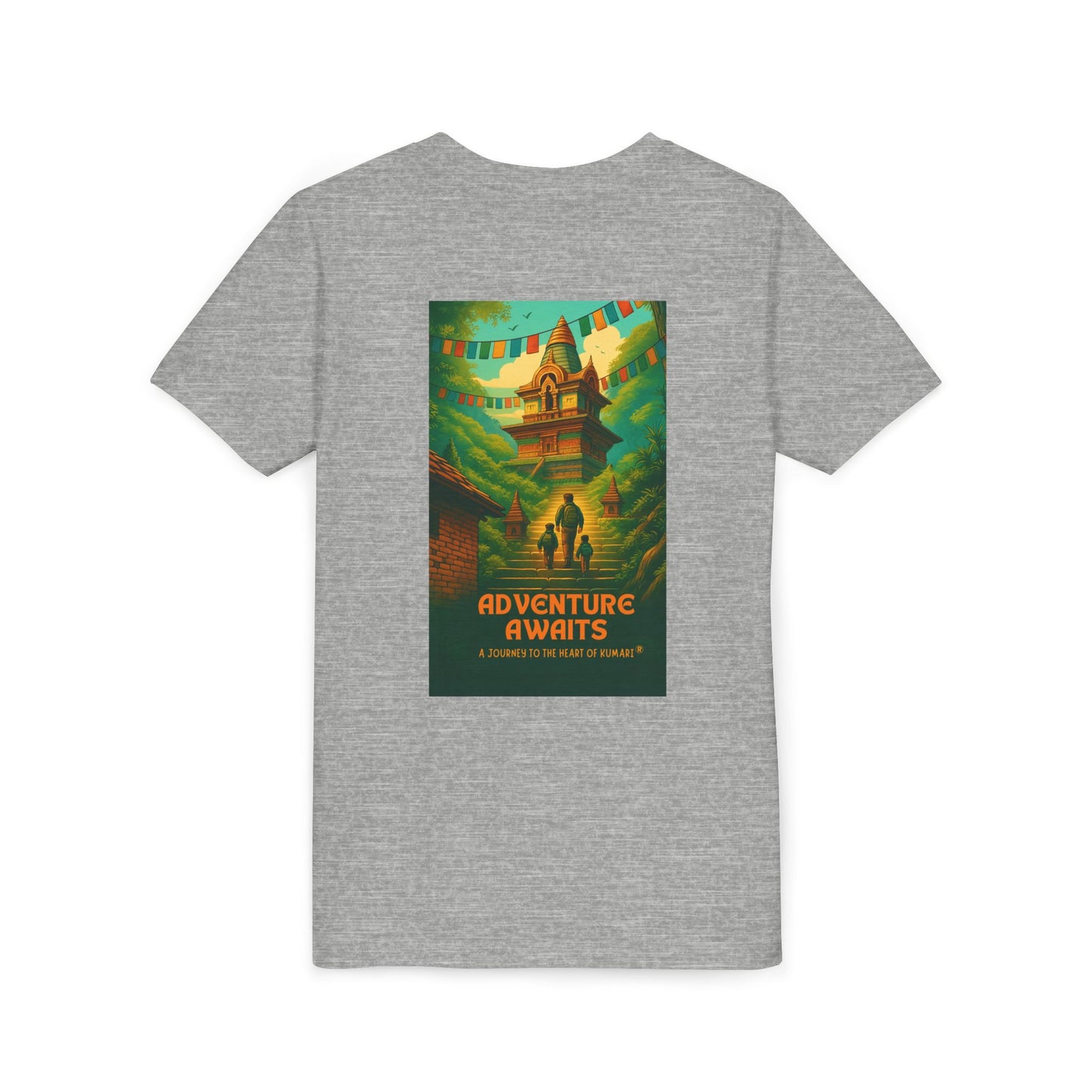 Adventure Awaits Youth Tee - Inspirational Short Sleeve Shirt for Outdoor Fun, Travel Gift, Comfortable Playwear, Summer Adventure, [...]