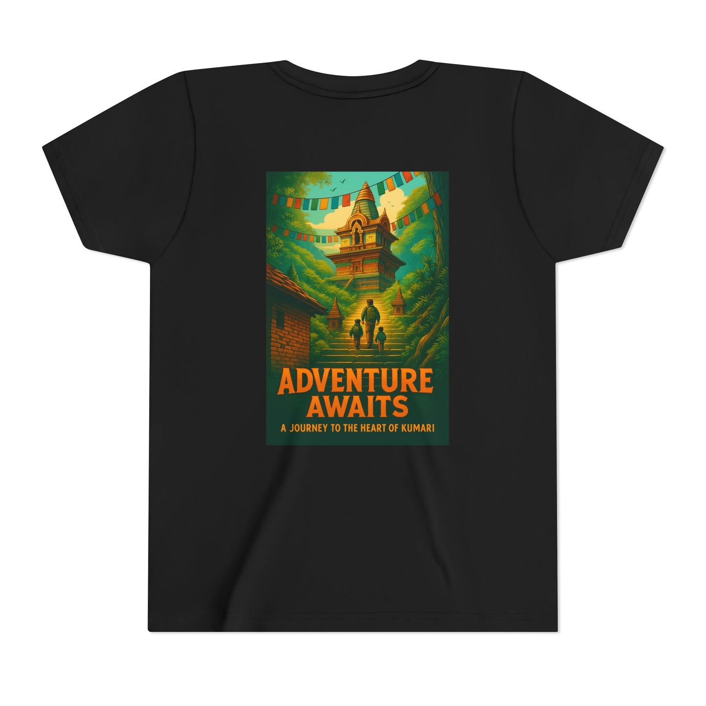 Adventure Awaits Youth Tee - Inspirational Short Sleeve Shirt for Outdoor Fun, Travel Gift, Comfortable Playwear, Summer Adventure, [...]