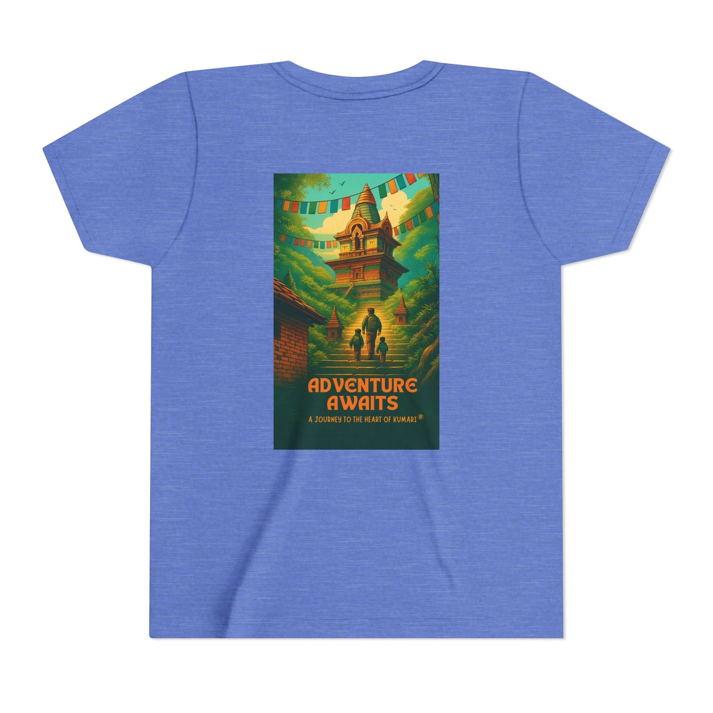 Adventure Awaits Youth Tee - Inspirational Short Sleeve Shirt for Outdoor Fun, Travel Gift, Comfortable Playwear, Summer Adventure, [...]