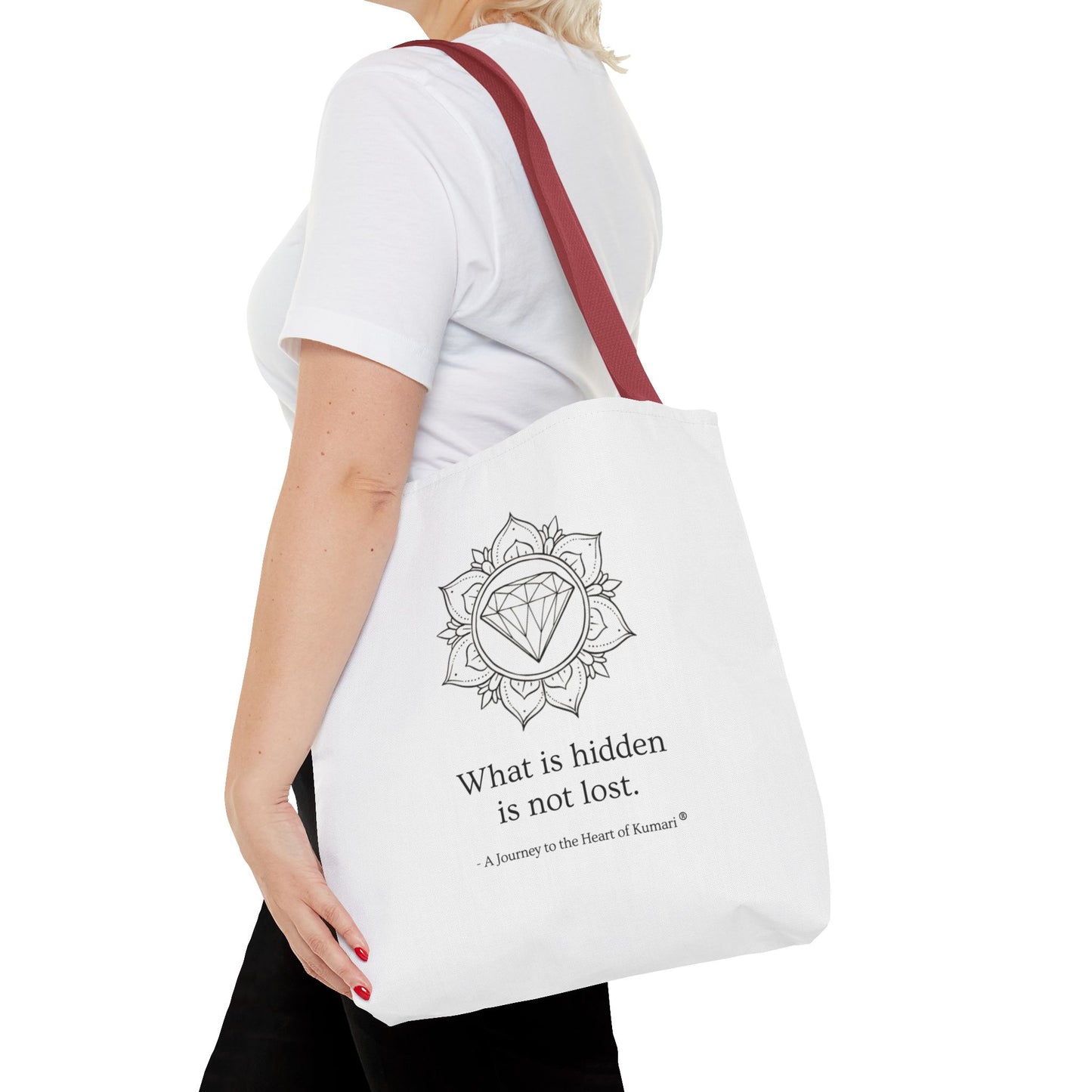 “What Is Hidden Is Not Lost” — Inspirational Tote Bag | Eco-Friendly Gift | Reusable Affirmation Bag