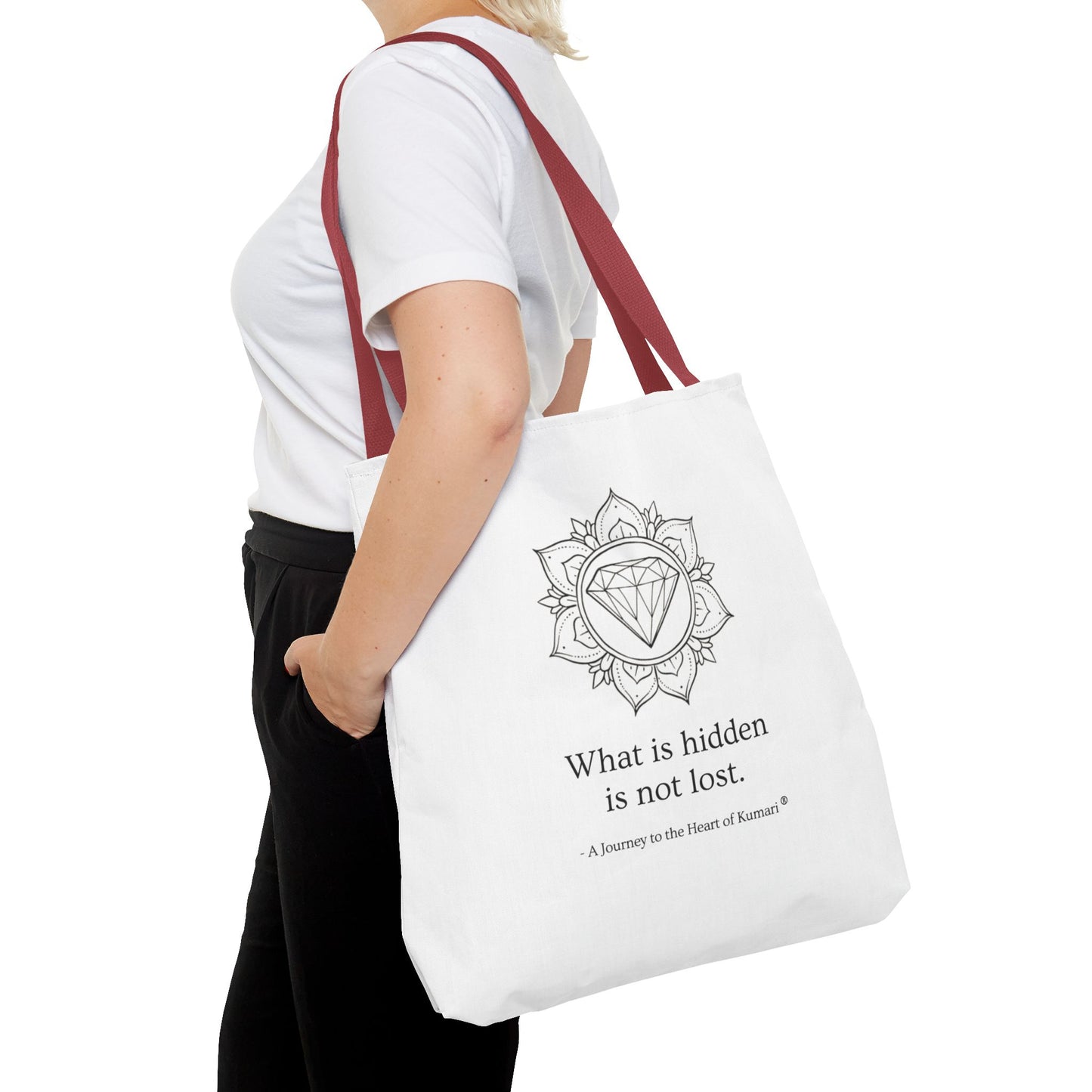 “What Is Hidden Is Not Lost” — Inspirational Tote Bag | Eco-Friendly Gift | Reusable Affirmation Bag
