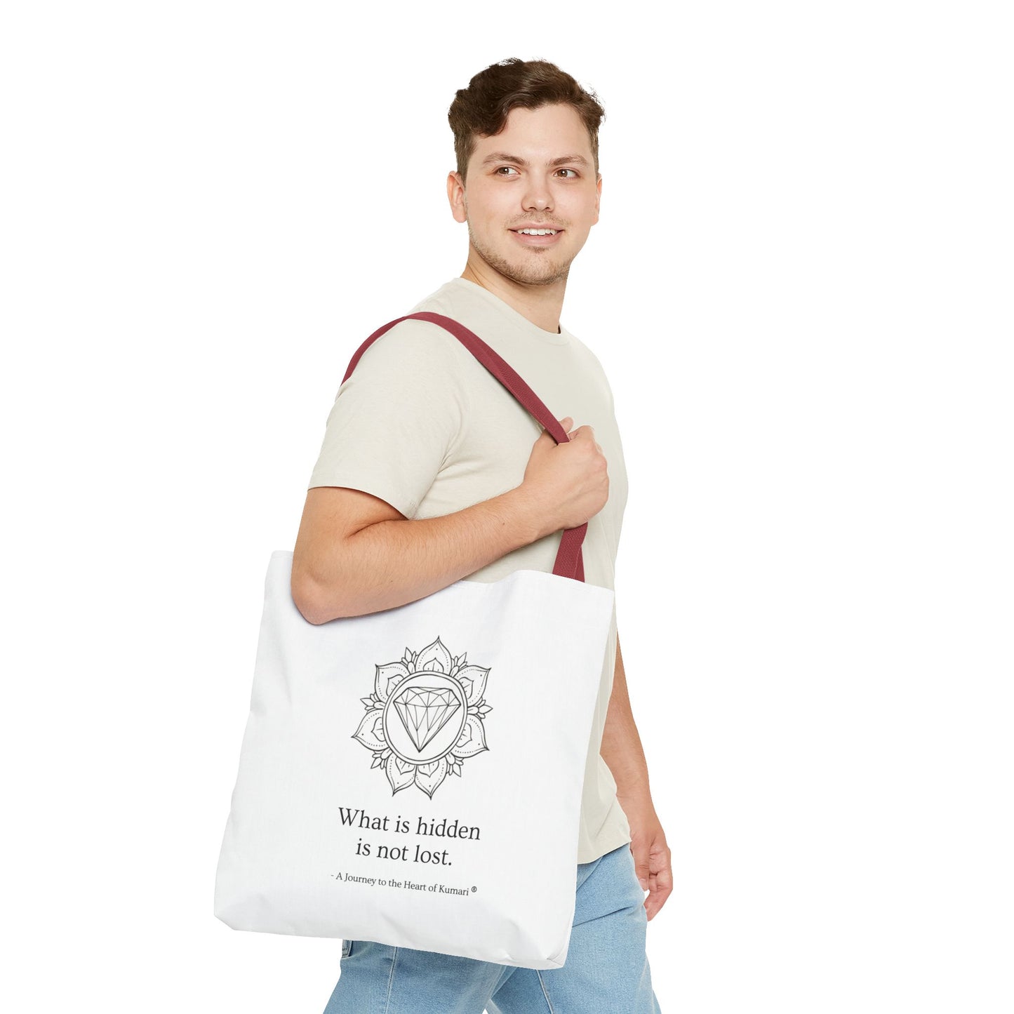 “What Is Hidden Is Not Lost” — Inspirational Tote Bag | Eco-Friendly Gift | Reusable Affirmation Bag
