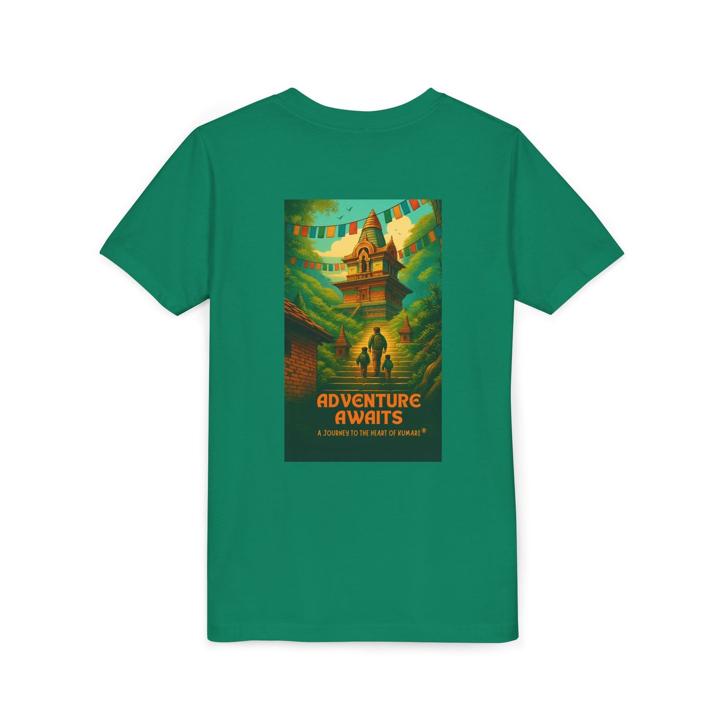 Adventure Awaits Youth Tee - Inspirational Short Sleeve Shirt for Outdoor Fun, Travel Gift, Comfortable Playwear, Summer Adventure, [...]