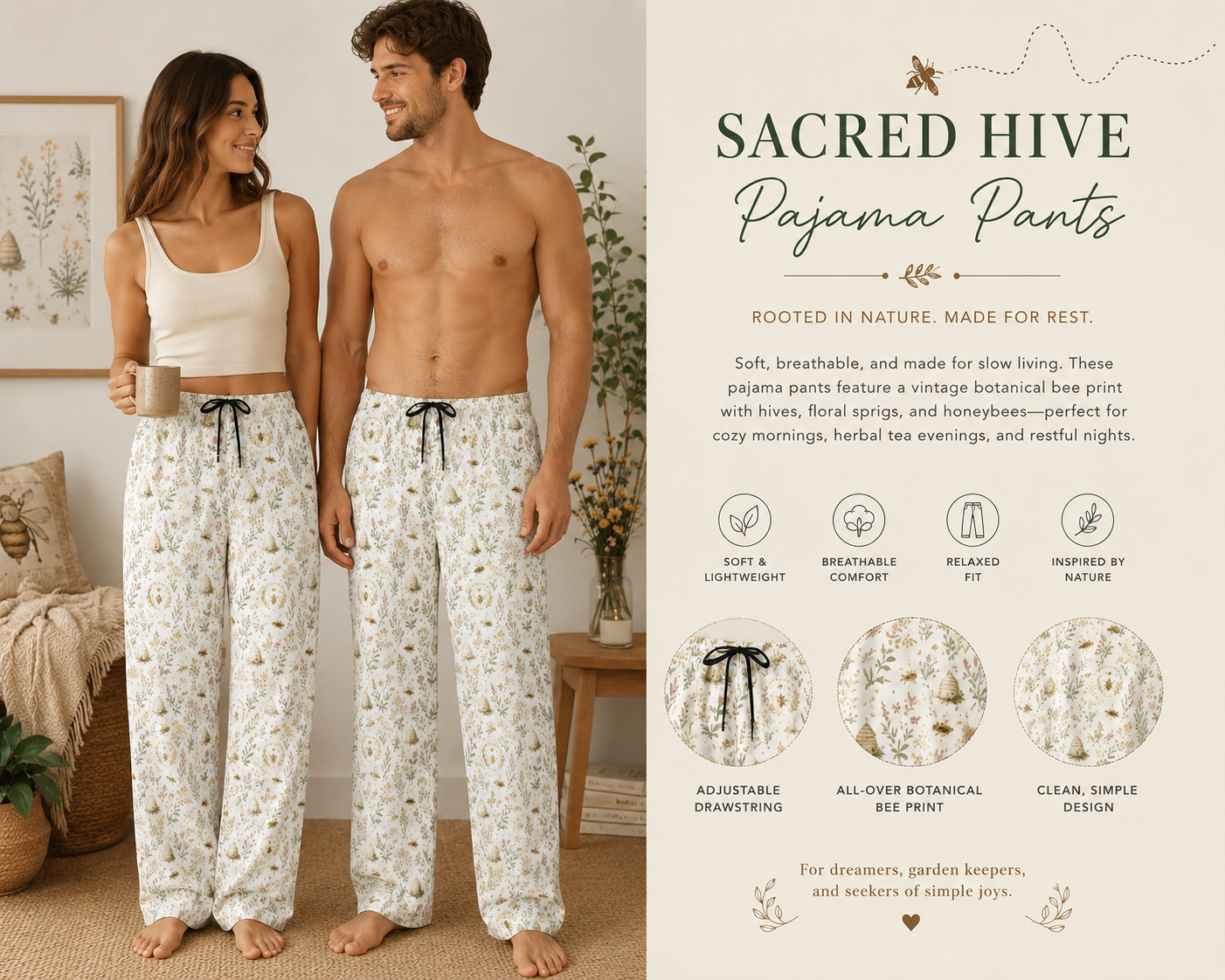 Sacred Hive Botanical Pajama Pants