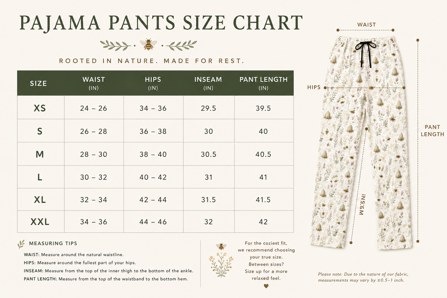 Sacred Hive Botanical Pajama Pants