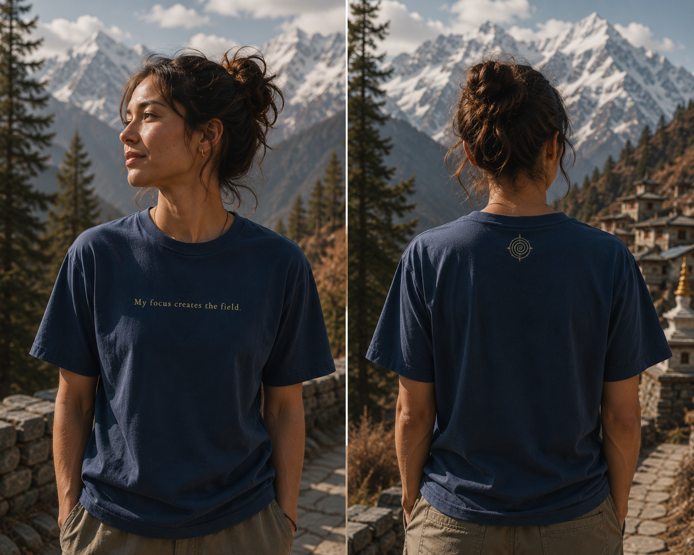 My Focus Creates the Field — Spiral Tee