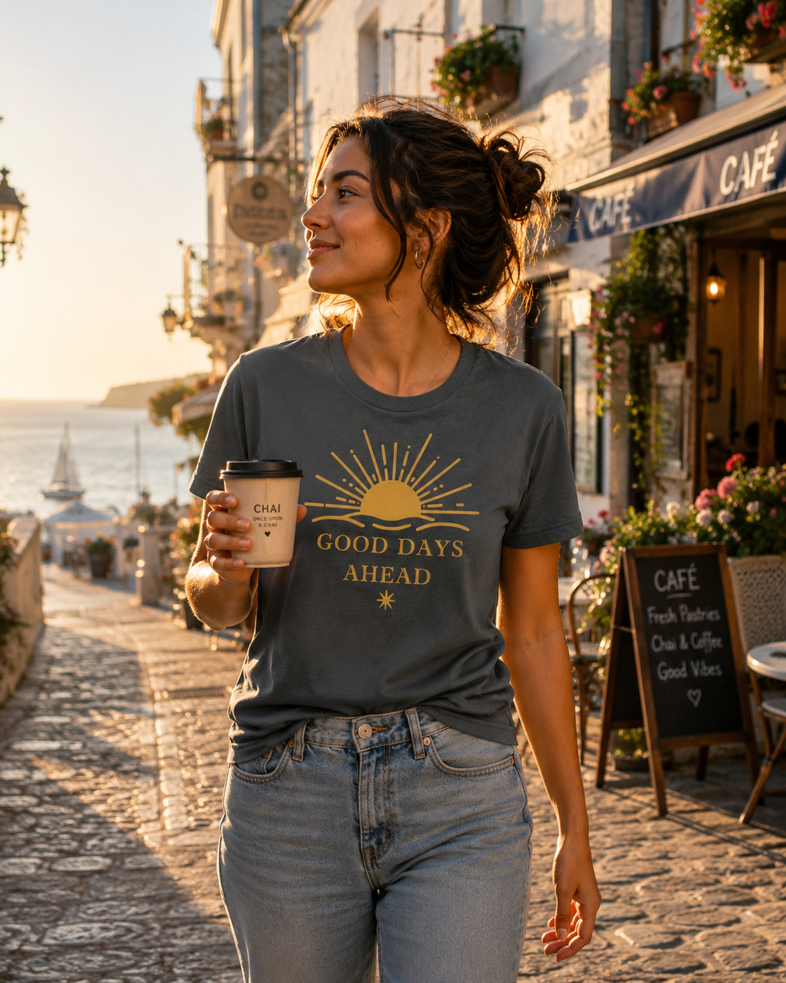 Good Days Ahead T-Shirt | Inspirational Sunrise Tee | Positive Mindset Shirt | Motivational Graphic Tee | Unisex Comfort Shirt