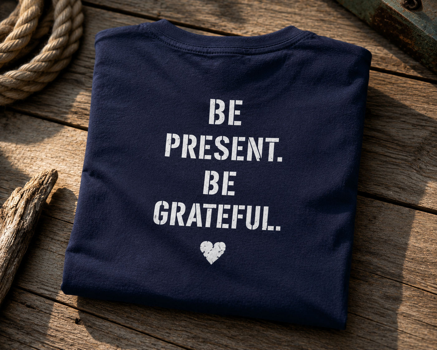 The Harbor Tee | Be Present. Be Grateful.