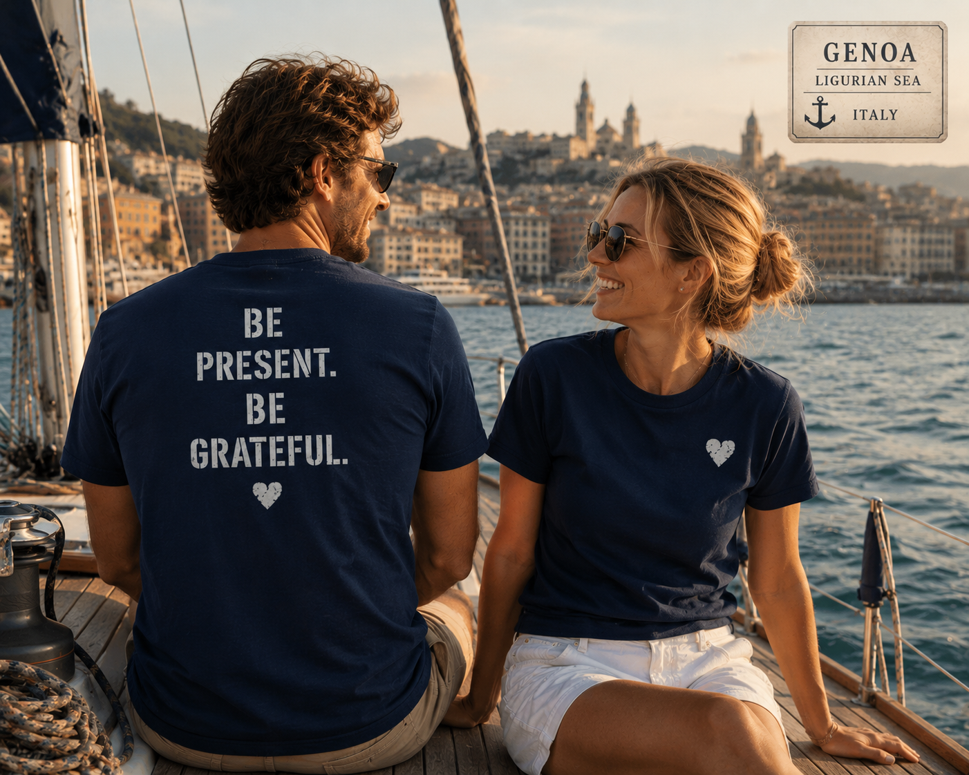 The Harbor Tee | Be Present. Be Grateful.
