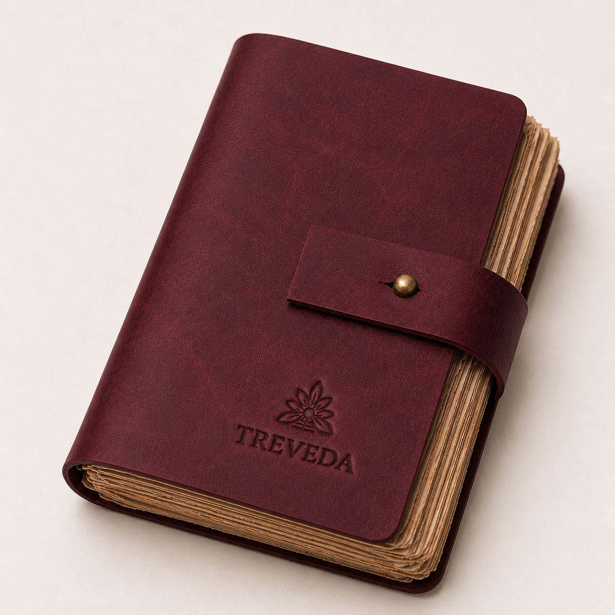 TREVEDA Leather Desk Journal — 6" x 7.5"