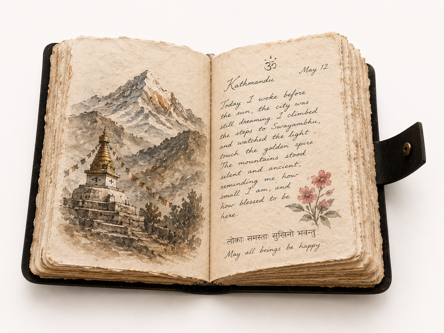 TREVEDA Leather Desk Journal — 6" x 7.5"