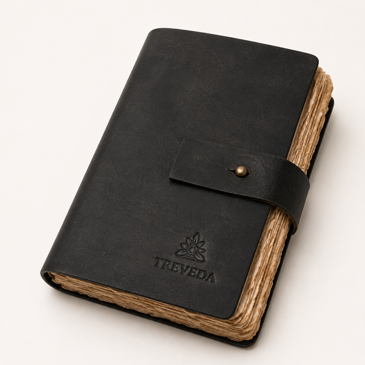 TREVEDA Leather Desk Journal — 6" x 7.5"