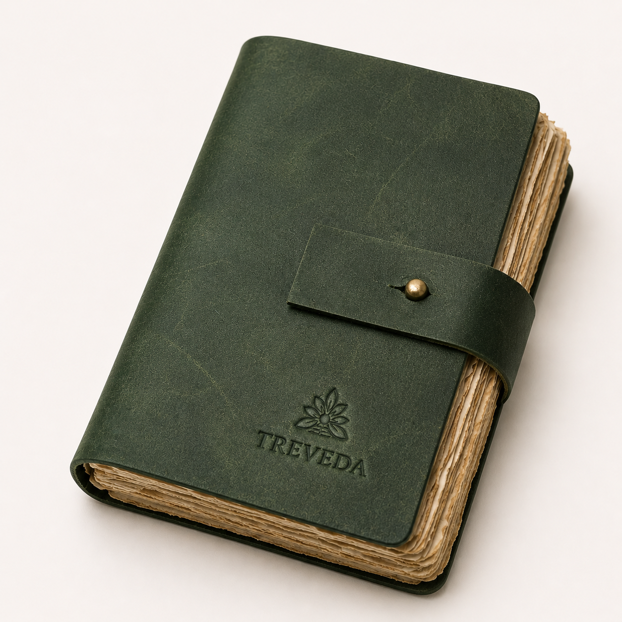 TREVEDA Leather Desk Journal — 6" x 7.5"